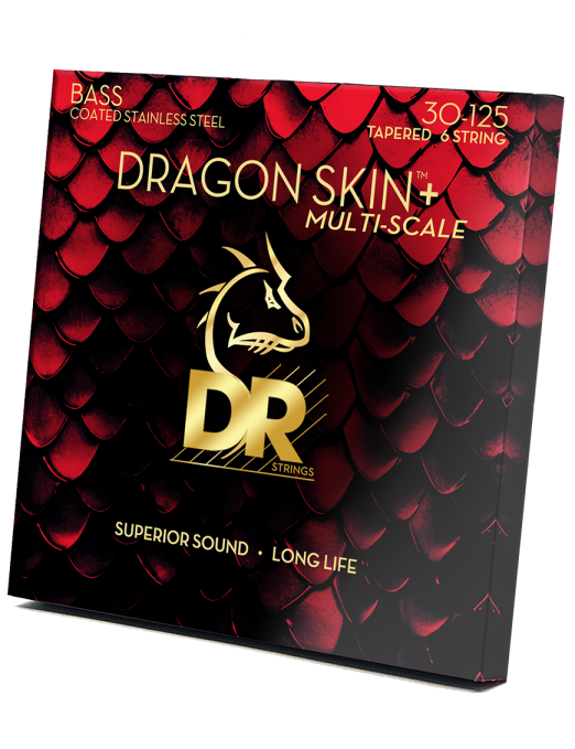 DR Dragon Skin+ 30-125 Multiescala Cuerdas Bajo Eléctrico 6 Cuerdas Acero Recubiertas