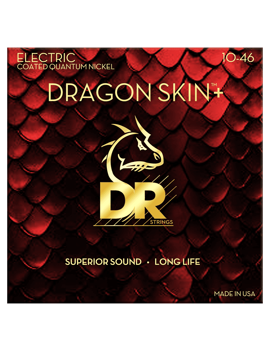 Dr Dragon Skin+™ 10-46 Cuerdas Guitarra Eléctrica Quantum Nickel Recubiertas