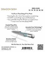 DR DRAGON SKIN+™ 10-52 Cuerdas Guitarra Eléctrica Quantum Nickel Recubiertas