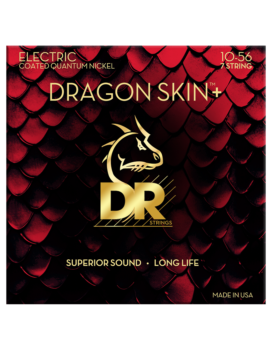 DR DRAGON SKIN+™ 10-56 Cuerdas Guitarra Eléctrica 7 Cuerdas Quantum Nickel Recubiertas