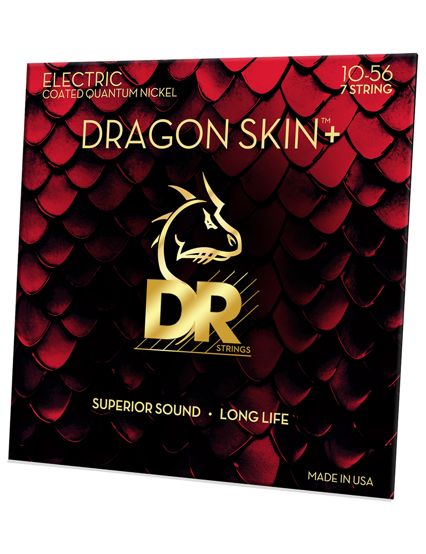 DR DRAGON SKIN+™ 10-56 Cuerdas Guitarra Eléctrica 7 Cuerdas Quantum Nickel Recubiertas
