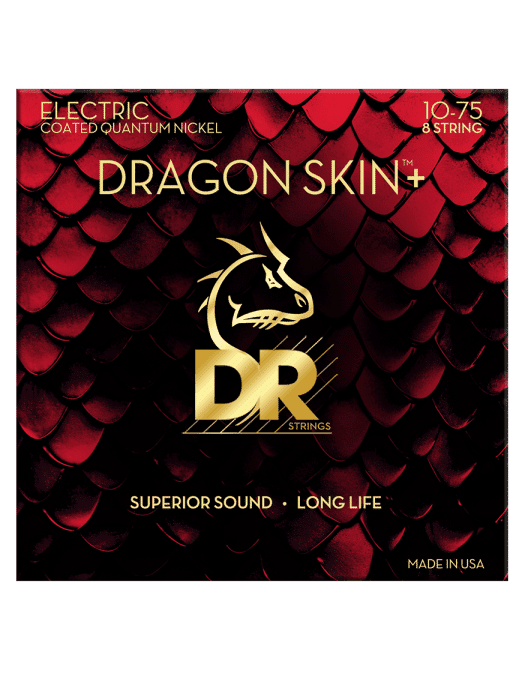 Dr Dragon Skin+™ 10-75 Cuerdas Guitarra Eléctrica 8 Cuerdas Quantum Nickel Recubiertas