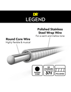 Dr Legend™ Fl-45 Cuerdas Bajo Eléctrico 4 Cuerdas Flat 45-105 Medium