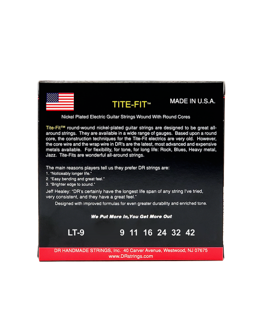 DR TITE-FIT™ 9-42 Cuerdas Guitarra Eléctrica Light