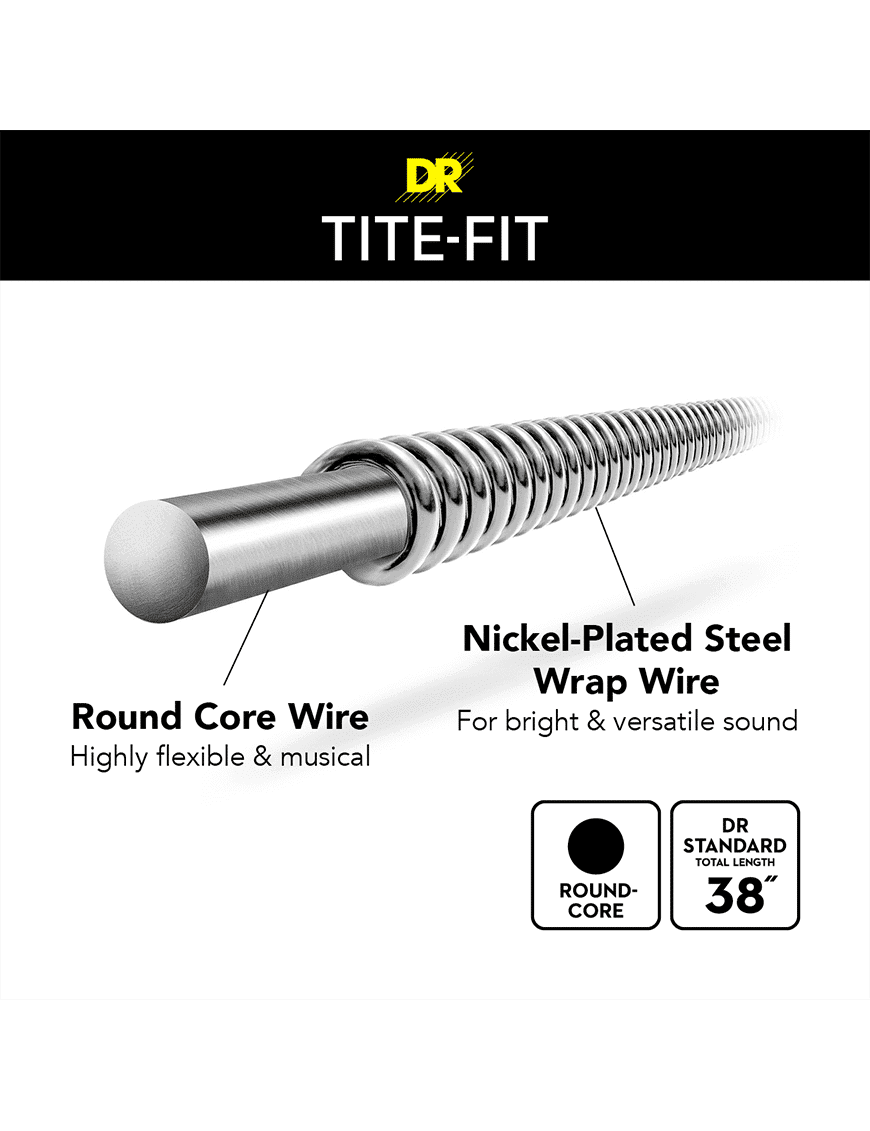 Dr Tite-Fit™ Mh-10 Cuerdas Guitarra Eléctrica 6 Cuerdas 10-50 Medium Heavy