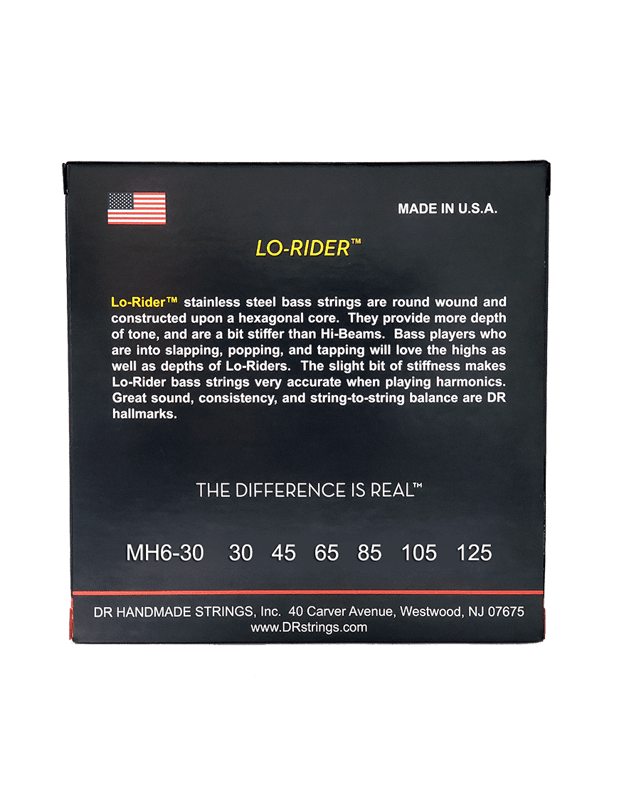Dr Cuerdas Bajo 6 Cuerdas Mh6-30-130 Lo-Rider Medium