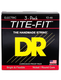 DR TITE-FIT™ 10-46 3Pack Cuerdas Guitarra Eléctrica Medium