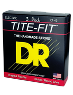 DR TITE-FIT™ 10-46 3Pack Cuerdas Guitarra Eléctrica Medium