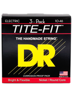 DR TITE-FIT™ 10-46 3Pack Cuerdas Guitarra Eléctrica Medium