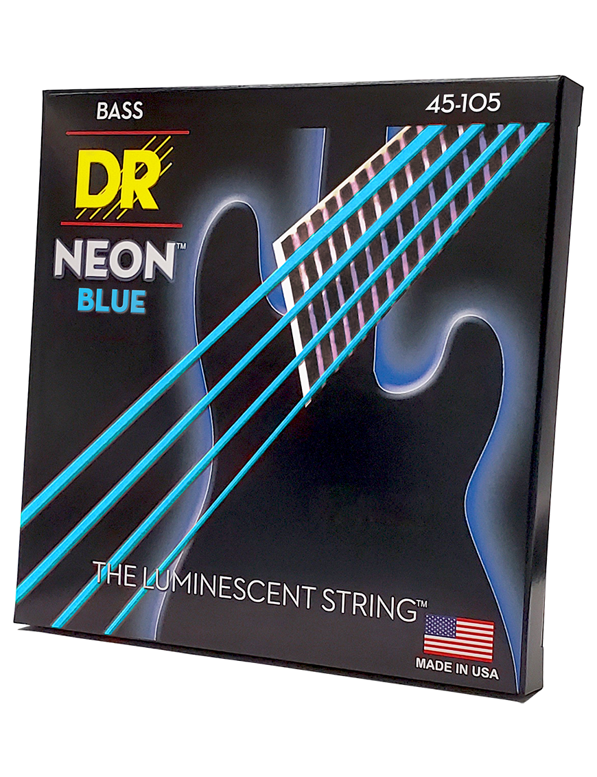 DR HI-DEF NEON Blue 45-105 Cuerdas Bajo Eléctrico Medium | Azul