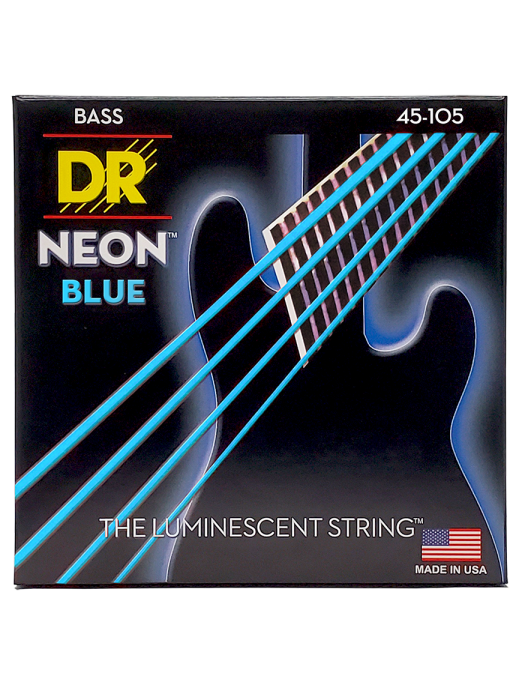 DR HI-DEF NEON Blue 45-105 Cuerdas Bajo Eléctrico Medium | Azul