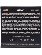 DR HI-DEF NEON Blue 45-105 Cuerdas Bajo Eléctrico Medium | Azul