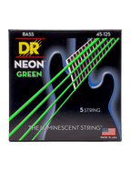 Dr Neon™ Ngb5-45 Cuerdas Bajo Eléctrico 5 Cuerdas Neón Green 45-125 Medium Color: Verde