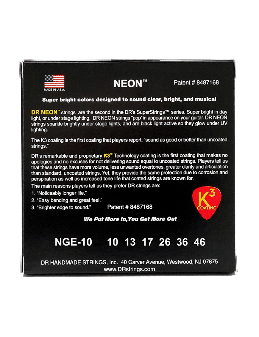 Dr Neon™ Green 10-46 Cuerdas Guitarra Eléctrica | Verde