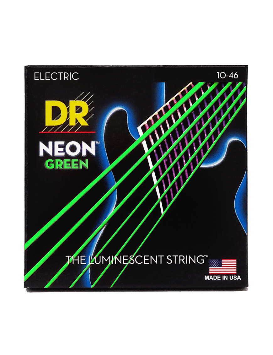 Dr Neon™ Green 10-46 Cuerdas Guitarra Eléctrica | Verde
