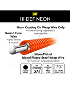 DR Hi-DEF NEON™ Orange 45-125 Cuerdas Bajo Eléctrico 5 Cuerdas Medium | Naranjo