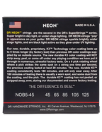 DR Hi-DEF NEON™ Orange 45-125 Cuerdas Bajo Eléctrico 5 Cuerdas Medium | Naranjo