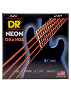 DR Hi-DEF NEON™ Orange 45-125 Cuerdas Bajo Eléctrico 5 Cuerdas Medium | Naranjo
