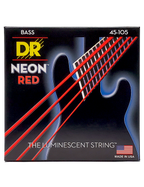 DR HI-DEF NEON™ Red 45-105 Cuerdas Bajo Eléctrico Medium | Rojo