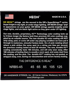 DR HI-DEF NEON Red 45-125 Cuerdas Bajo Eléctrico 5 Cuerdas Medium | Rojo