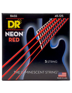 DR HI-DEF NEON Red 45-125 Cuerdas Bajo Eléctrico 5 Cuerdas Medium | Rojo