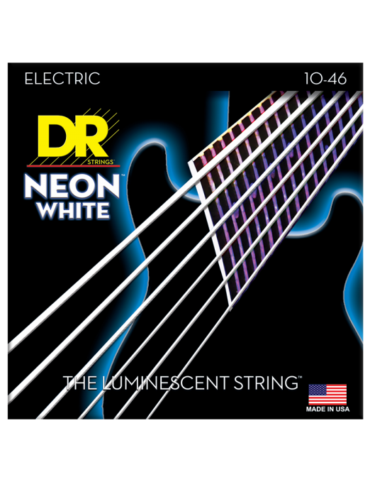 DR HI-DEF NEON™ WHITE 10-46 Cuerdas Guitarra Eléctrica | Blanco