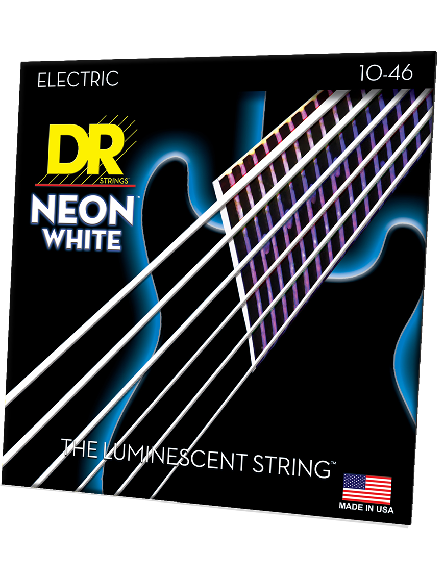 DR HI-DEF NEON™ WHITE 10-46 Cuerdas Guitarra Eléctrica | Blanco
