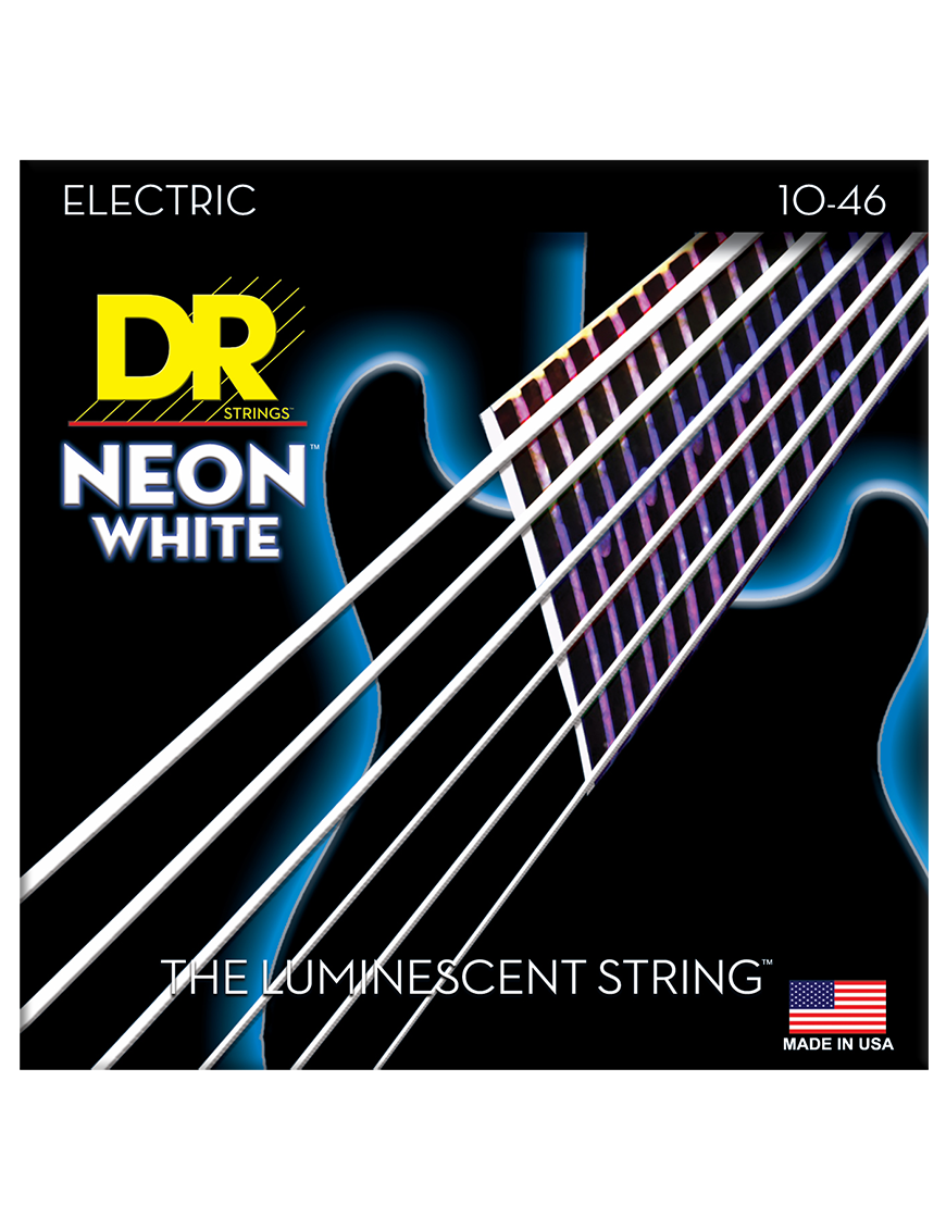 DR HI-DEF NEON™ WHITE 10-46 Cuerdas Guitarra Eléctrica | Blanco