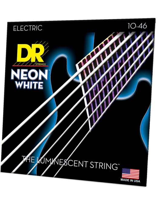 DR HI-DEF NEON™ WHITE 10-46 Cuerdas Guitarra Eléctrica | Blanco