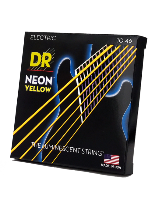 DR HI-DEF NEON™ Yellow 10-46 Cuerdas Guitarra Eléctrica Medium | Amarillo