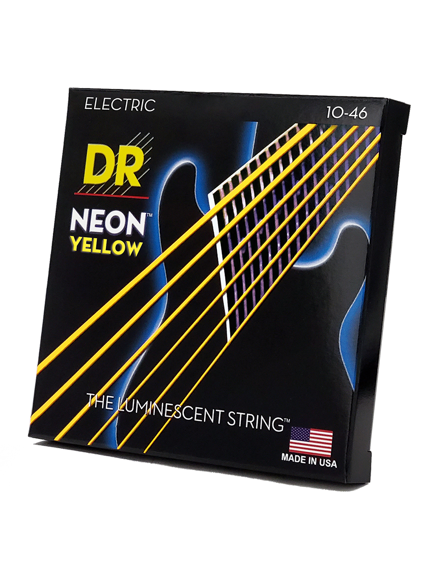 DR HI-DEF NEON™ Yellow 10-46 Cuerdas Guitarra Eléctrica Medium | Amarillo