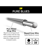 DR PURE BLUES™ 9-42 6Pack Cuerdas Guitarra Eléctrica Light Nickel