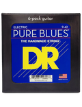 DR PURE BLUES™ 9-42 6Pack Cuerdas Guitarra Eléctrica Light Nickel