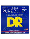 DR PURE BLUES™ 10-46 3Pack Cuerdas Guitarra Eléctrica Medium Nickel