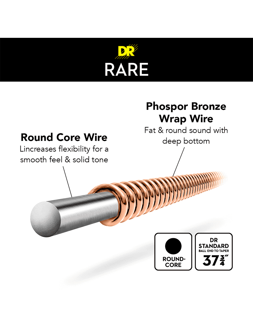 Dr Rare™ Rpb-45 Cuerdas Bajo Acústico 4 Cuerdas 45-105 Medium Phosphor Bronze