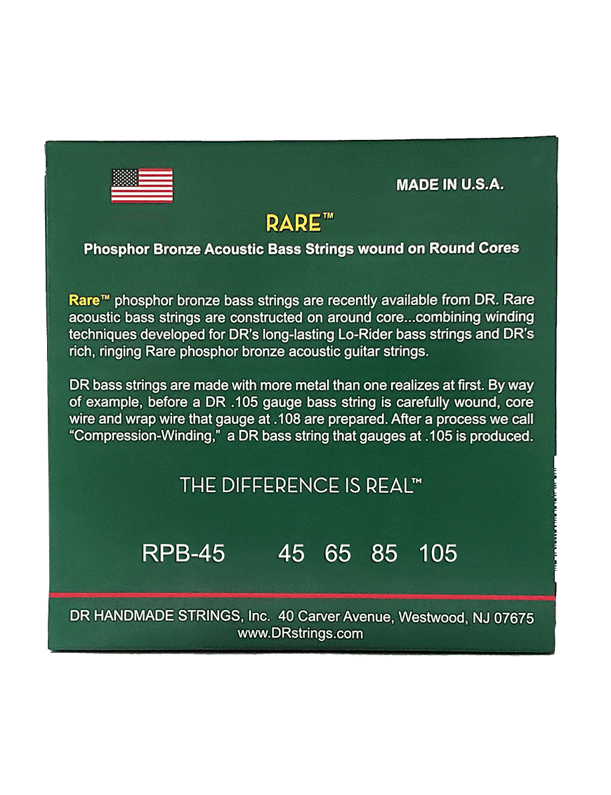 Dr Rare™ Rpb-45 Cuerdas Bajo Acústico 4 Cuerdas 45-105 Medium Phosphor Bronze