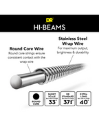 DR HI-BEAMS 45-105 Escala Corta Cuerdas Bajo Eléctrico Medium