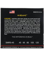 DR HI-BEAMS 45-125 Escala Corta Cuerdas Bajo Eléctrico 5 Cuerdas Medium