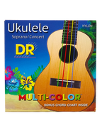DR MULTI-COLOR™ Cuerdas Ukelele Soprano/Concierto