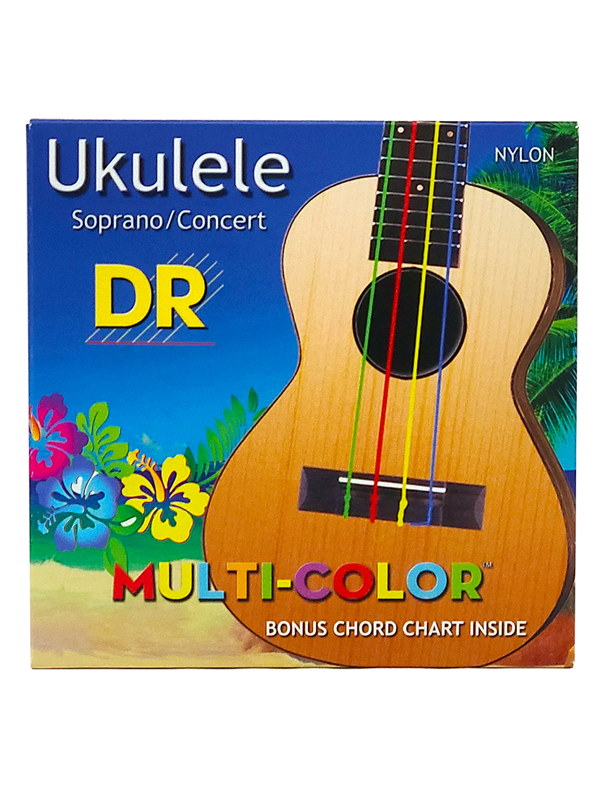 DR MULTI-COLOR™ Cuerdas Ukelele Soprano/Concierto