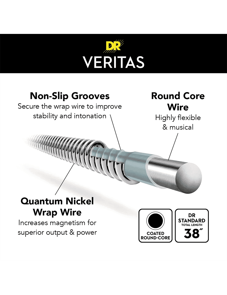 Dr Veritas™ Vte-10 Cuerdas Guitarra Eléctrica 6 Cuerdas 10-46 Medium Extra: 3 Cuerdas