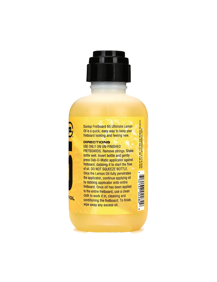 Dunlop® 6554 Removedor Diapasón Guitarra/Bajo Aceite de Limón FORMULA 65™ Fingerboard 118ml
