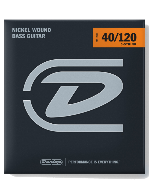 Dunlop® DBN 40-120 Cuerdas Bajo Eléctrico 5 Cuerdas Light Níquel Wound