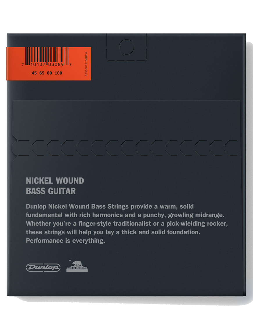Dunlop® DBN 40-120 Cuerdas Bajo Eléctrico 5 Cuerdas Light Níquel Wound