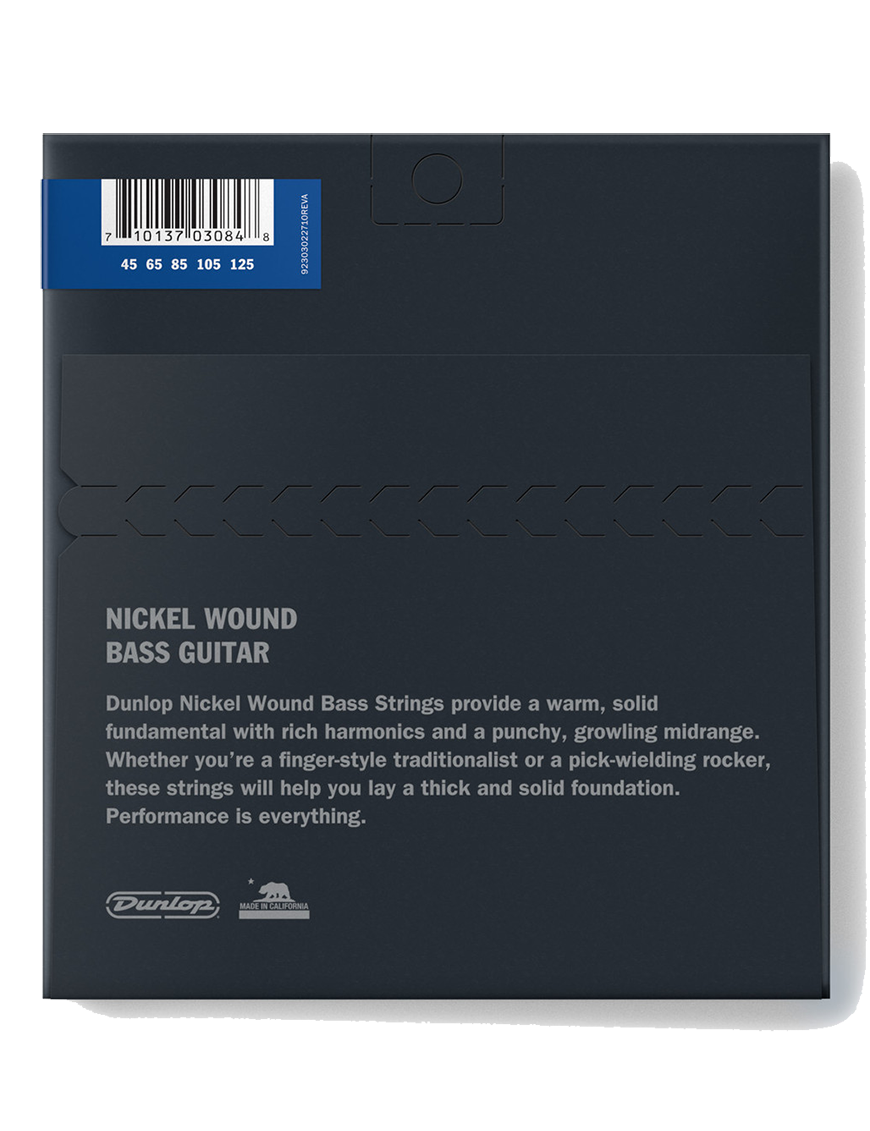 Dunlop® DBN-45-125 Cuerdas Bajo Eléctrico 5 Cuerdas Medium Níquel