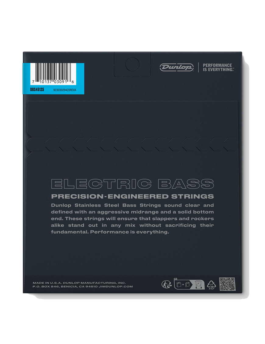 Dunlop® DBS-45-125 Cuerdas Bajo Eléctrico 5 Cuerdas Stainless Steel