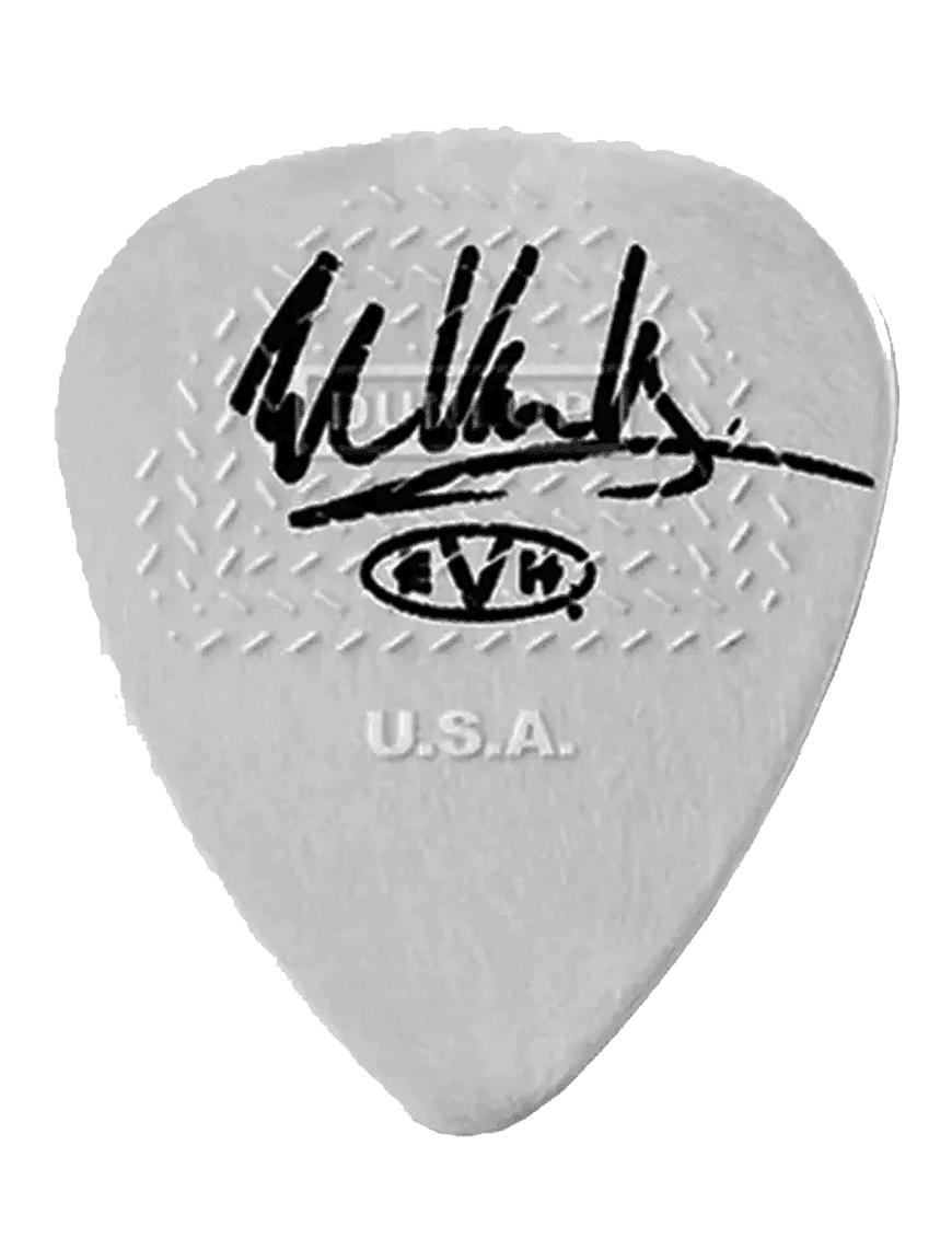 Dunlop Evh White Black Uñetas Max-Grip Calibre: .60 Mm | Color: Banco Y Negro Bolsa: 6 Unidades