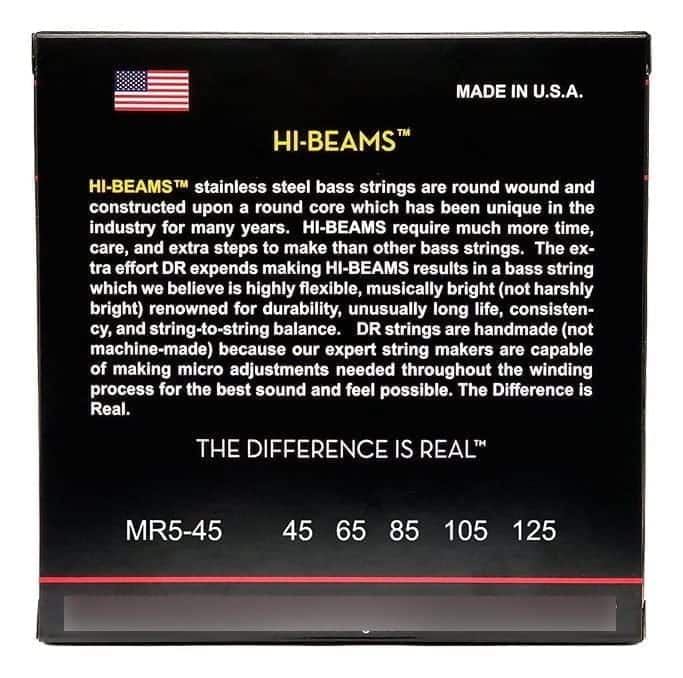 Dr Cuerdas Bajo 5 Cuerdas  Mr-45-125 Hi-Beams Medium