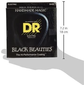Dr Cuerdas Bajo 6 Cuerdas Bkb6 30-125 Black Beauties Medium