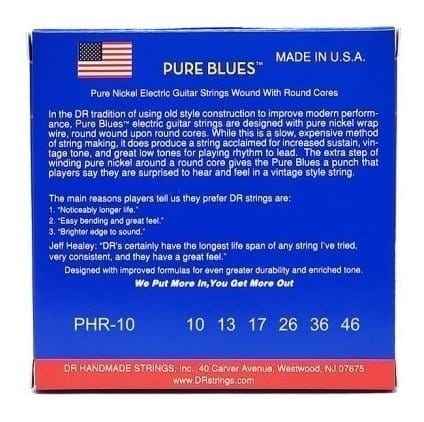 Cuerdas Guitarra Eléctrica Dr Phr-10-46 Pure Blues